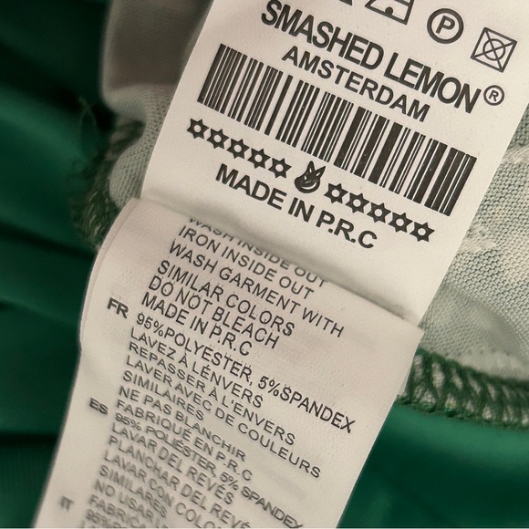 **NWT Smashed Lemon Green/White Patterned Midi Dress Size S - Picture 9 of 15